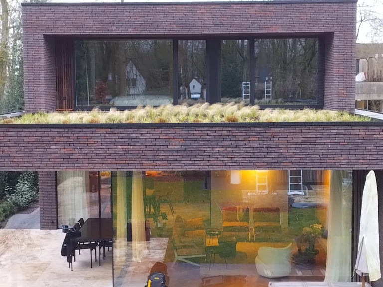 Turfdak met grassenvegetatie in Brugge